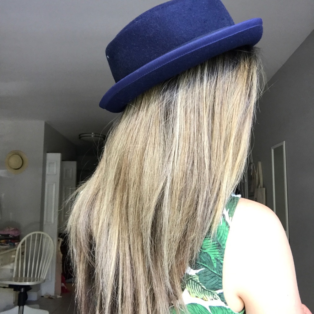 Navy boater hat
